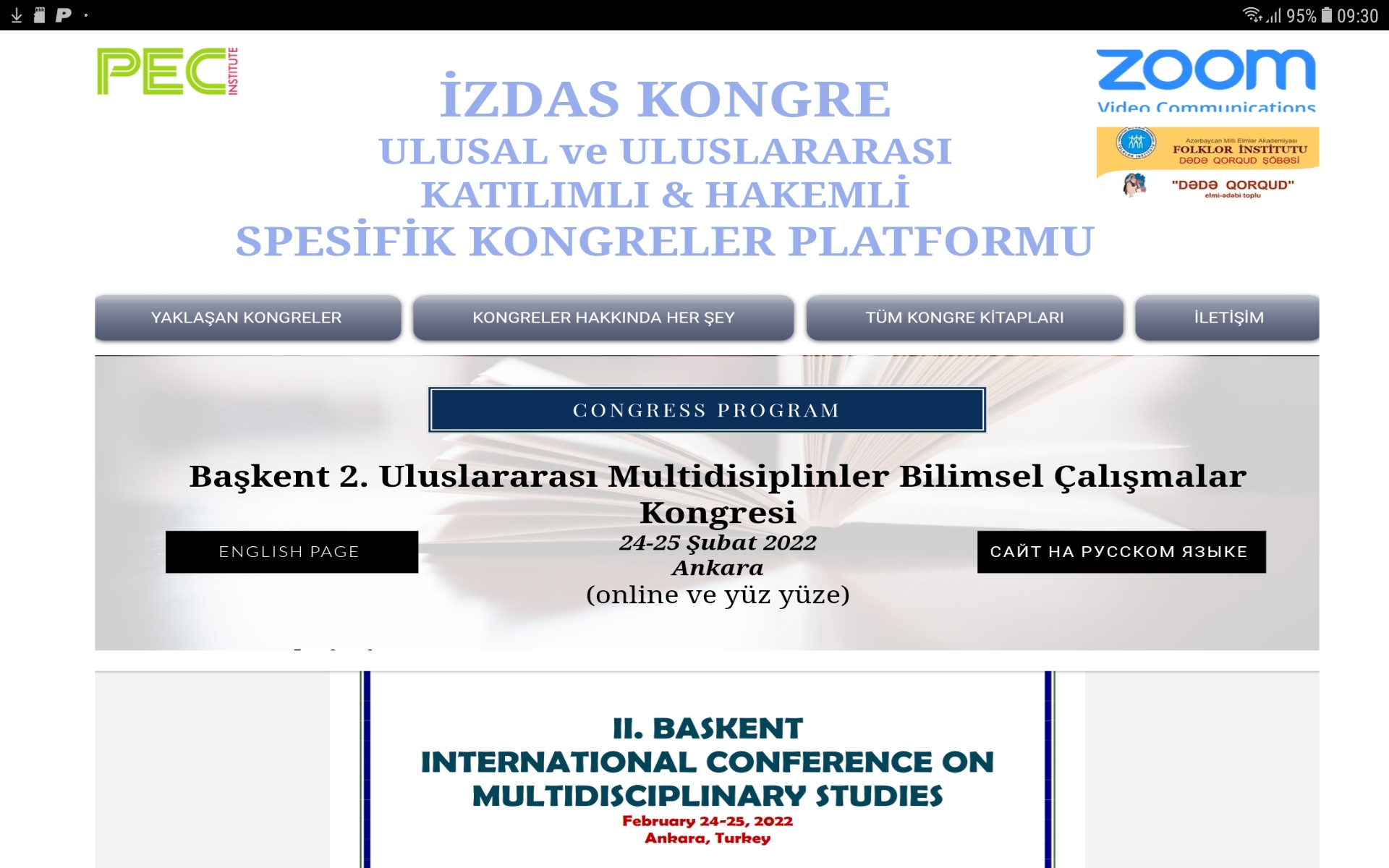 II. Baskent International Conference on Multidisciplinary Studies- Ankara Turcia 24-25.02.22