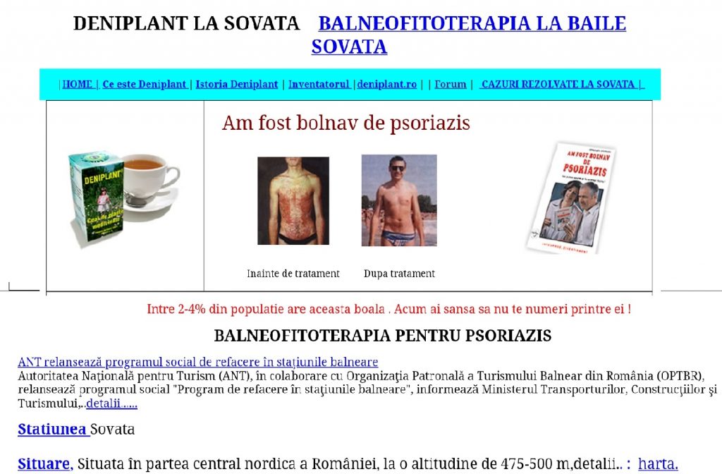 Documente Deniplant- Folosirea ceaiului deniplant la Sovata